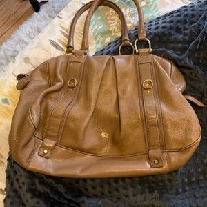 Burberry tan Large leather bag